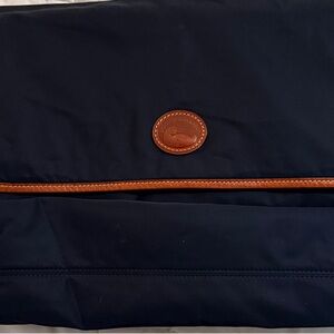 Dooney & Bourke Navy and Tan Messenger Bag